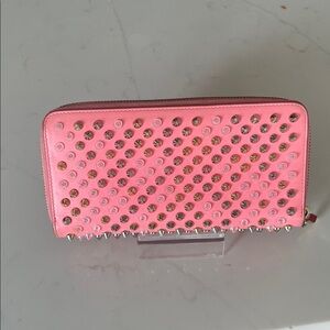 Christian Louboutin Pink Studded Wallet